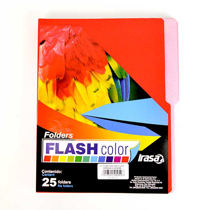 FOLDER CARTA ROJO FLASH BITONO